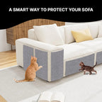 Scratch mat protecting a sofa