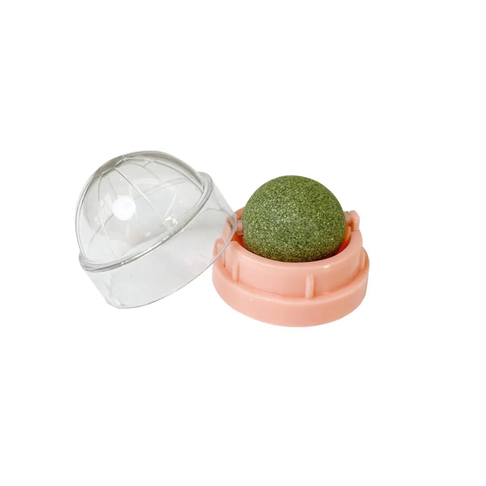 Pink catnip wall ball