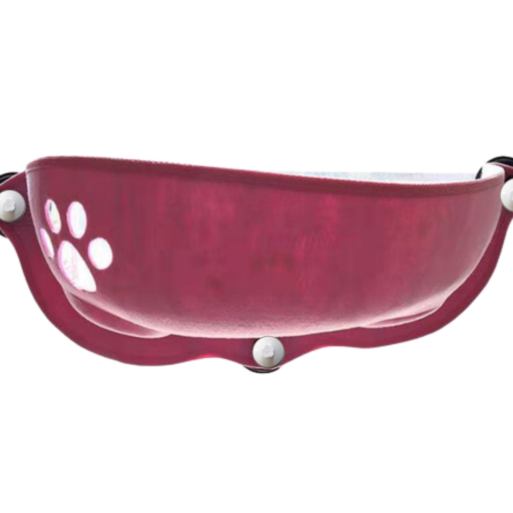 Cat window perch in pink