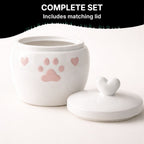Ceramic urn with matching lid