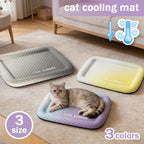 Cat lying on a cooling mat