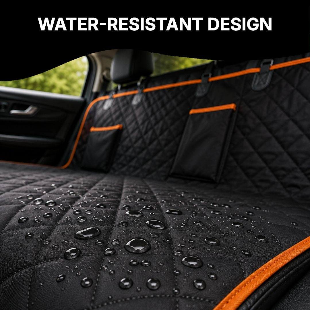 Water droplets on the seat cover surface