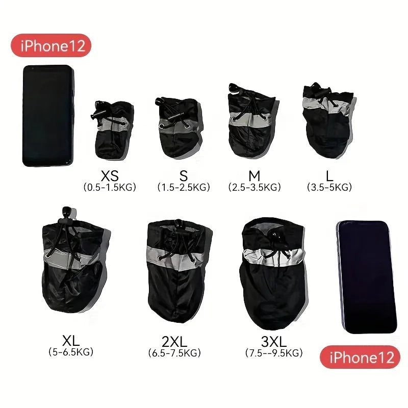 Dog boot sizes compared