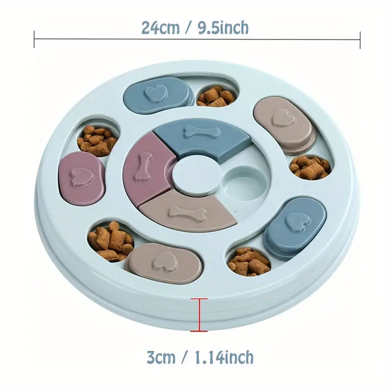 Dog puzzle dimensions: 24 cm diameter, 3 cm high