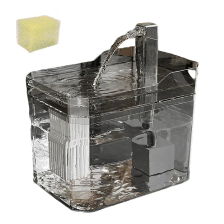 Pet water fountain in grey