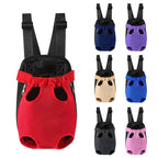 Pet carrier backpack worn outdoors