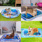Water play mat on the floor
