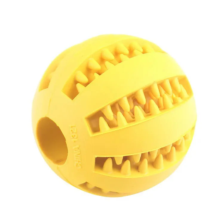 Yellow dog chew ball