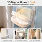 Window perch folding upwards 90 degrees