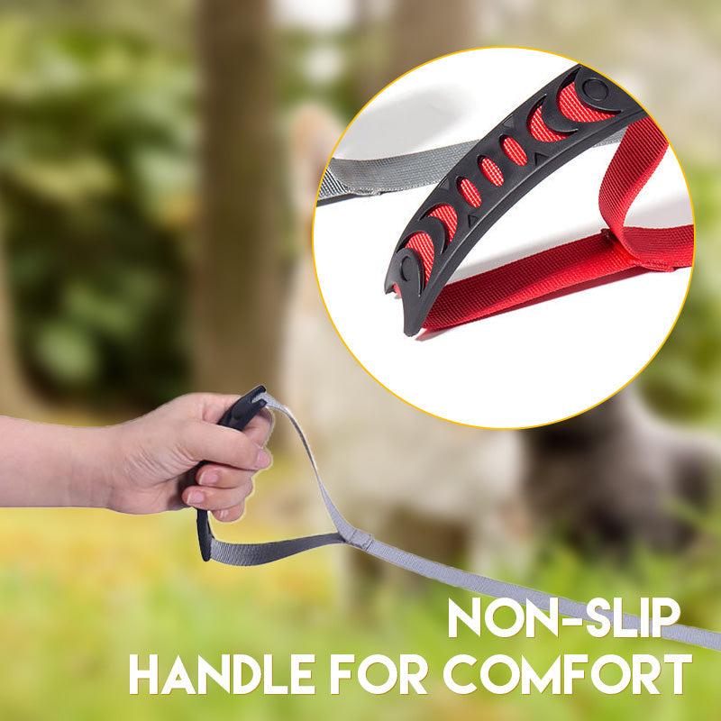 Comfort grip handle of the dog toy