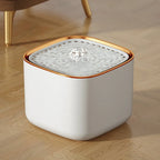 White and gold water fountain