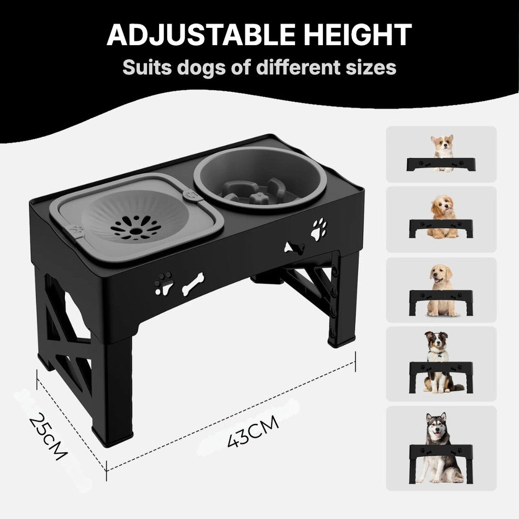 Height settings of the elevated feeder