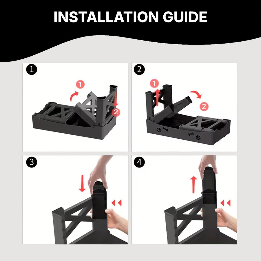 Installation steps for the elevated feeder