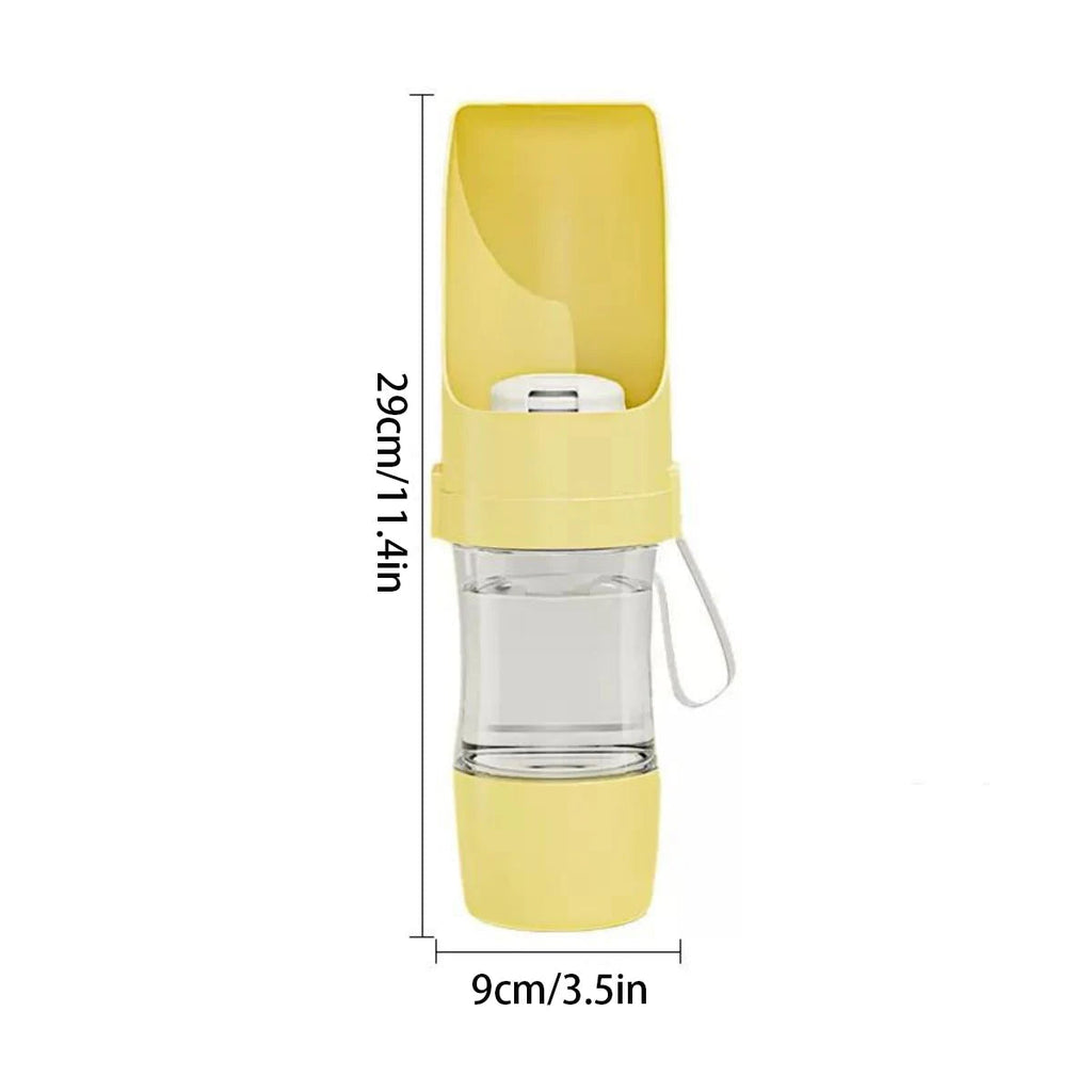 Pet water bottle in yellow