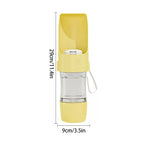 Pet water bottle in yellow