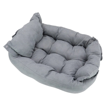 Grey convertible pet bed