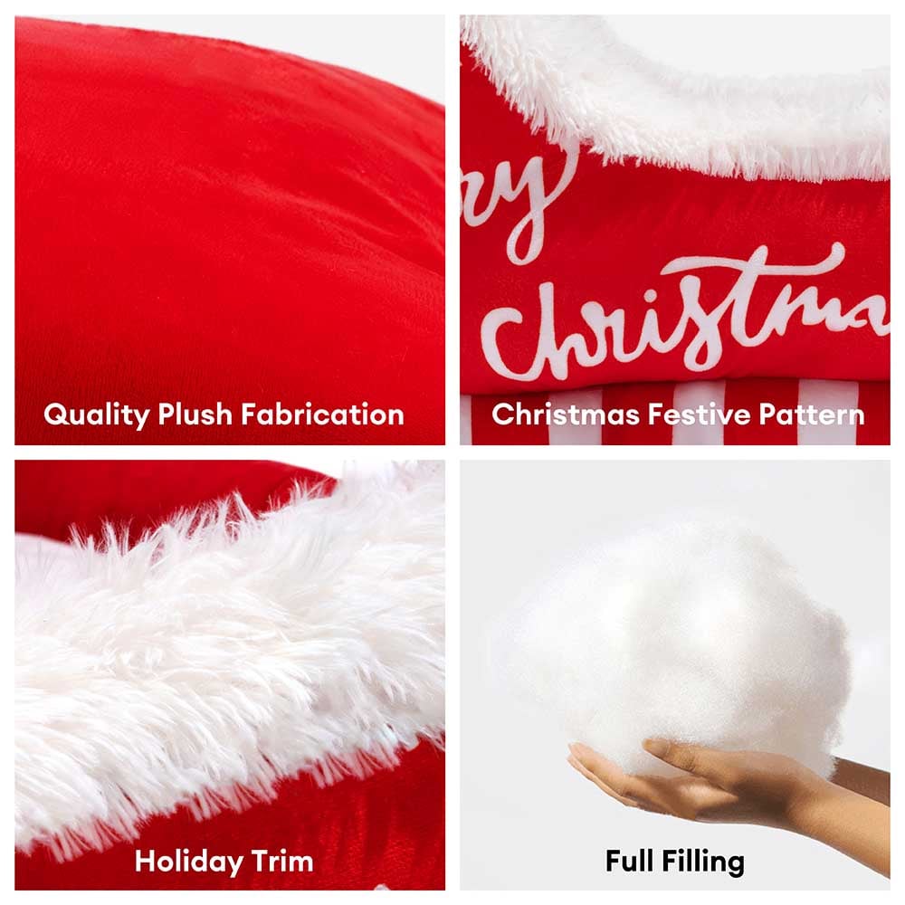 Plush fabric and festive trim