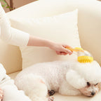 Pet bath brush with built-in shampoo dispenser
