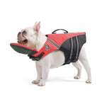 Red dog life jacket
