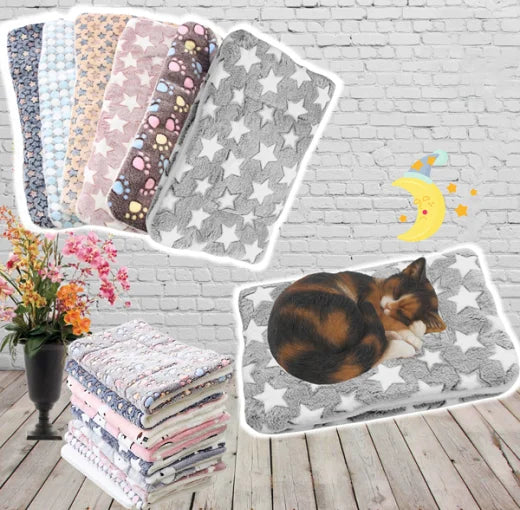 Soft fleece cat blankets in several patterns