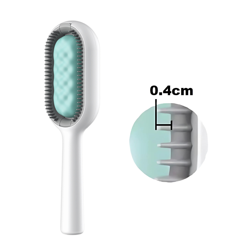 Pet brush in use on a cat