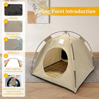 Pet tent in home setting