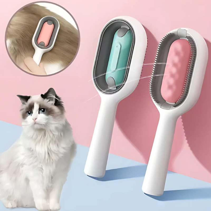 Silicone pet brush with water tank