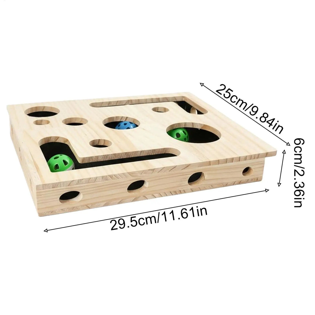 Cat scratch box with play balls