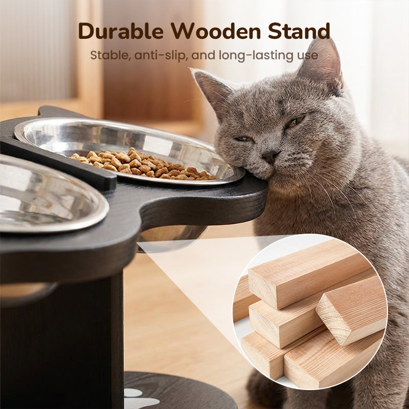 Durable wooden feeder stand