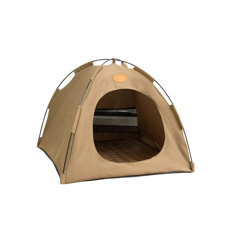 Folded pet tent