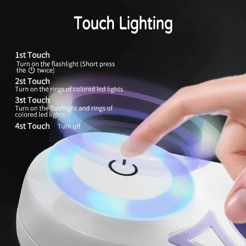 Touch lighting button on the leash