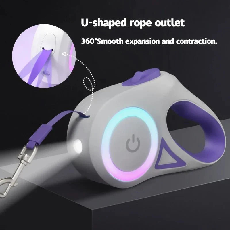 Rope outlet of the retractable leash