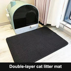 Cat litter mat in front of a litter box