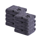 Stack of grey microfibre pet towels