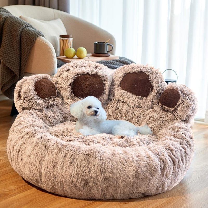 Dog resting in the paw bed