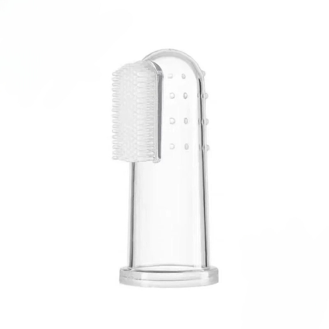 Silicone finger toothbrush for pets