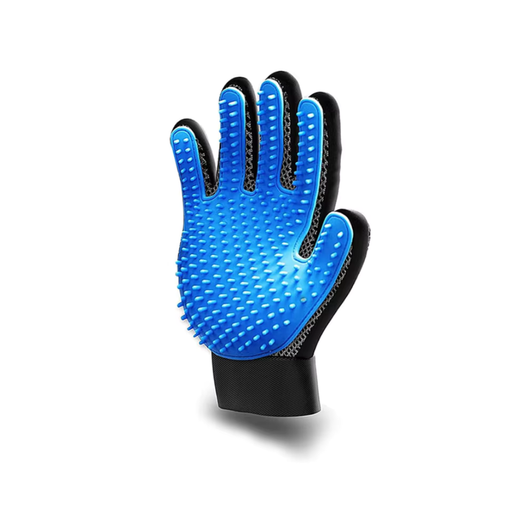 Pet grooming glove – blue
