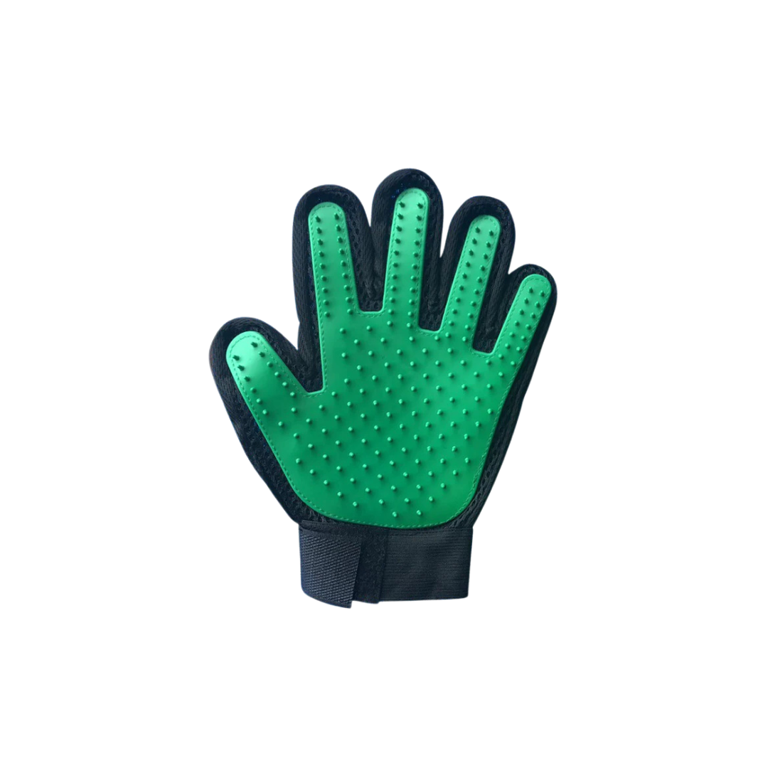 Pet grooming glove – green