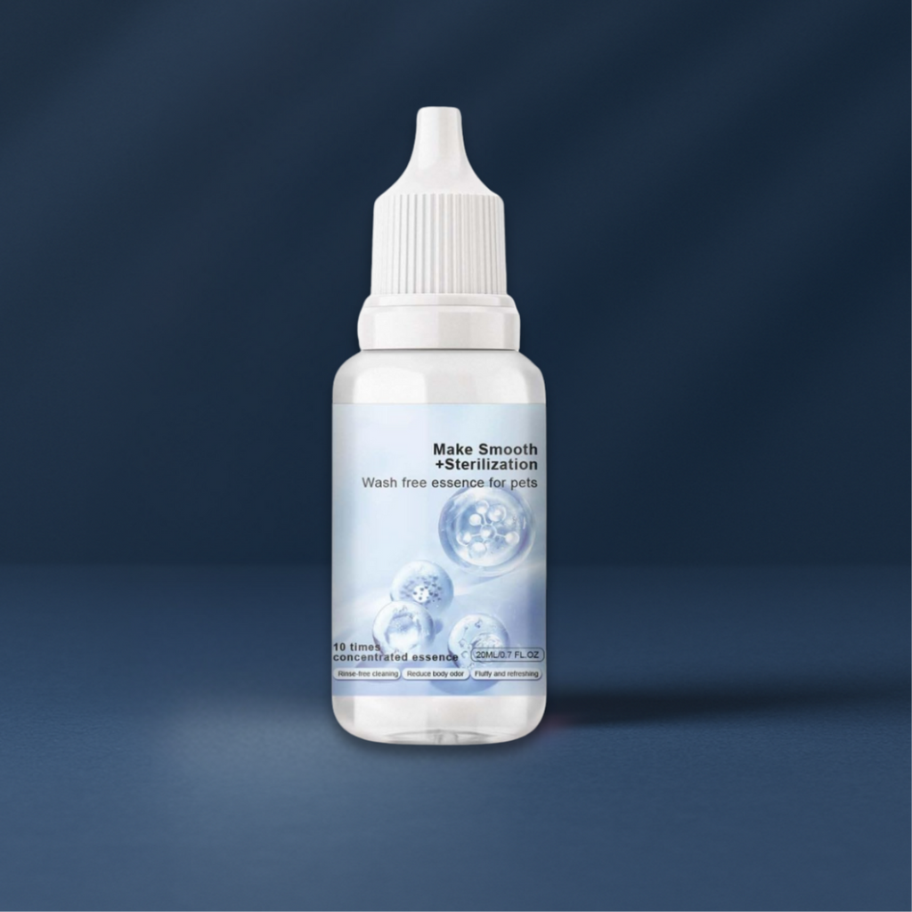 Concentrated pet shampoo bottle