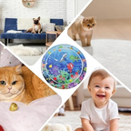 Water play mat with floating fish