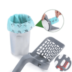 Slotted litter scoop head separating clumps