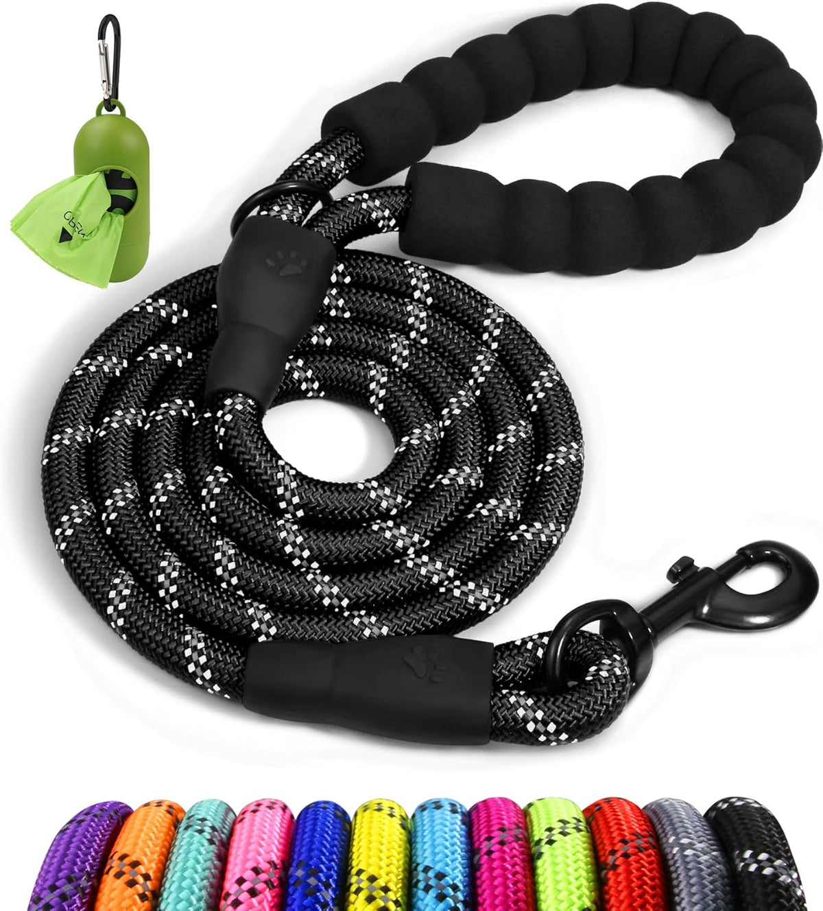 Rope leash with colour options