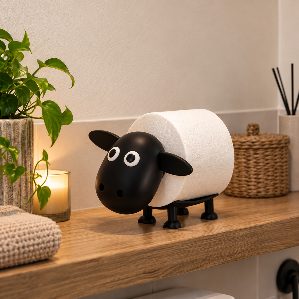 Schaap Toiletrolhouder Staand | Houder voor je Reserverol