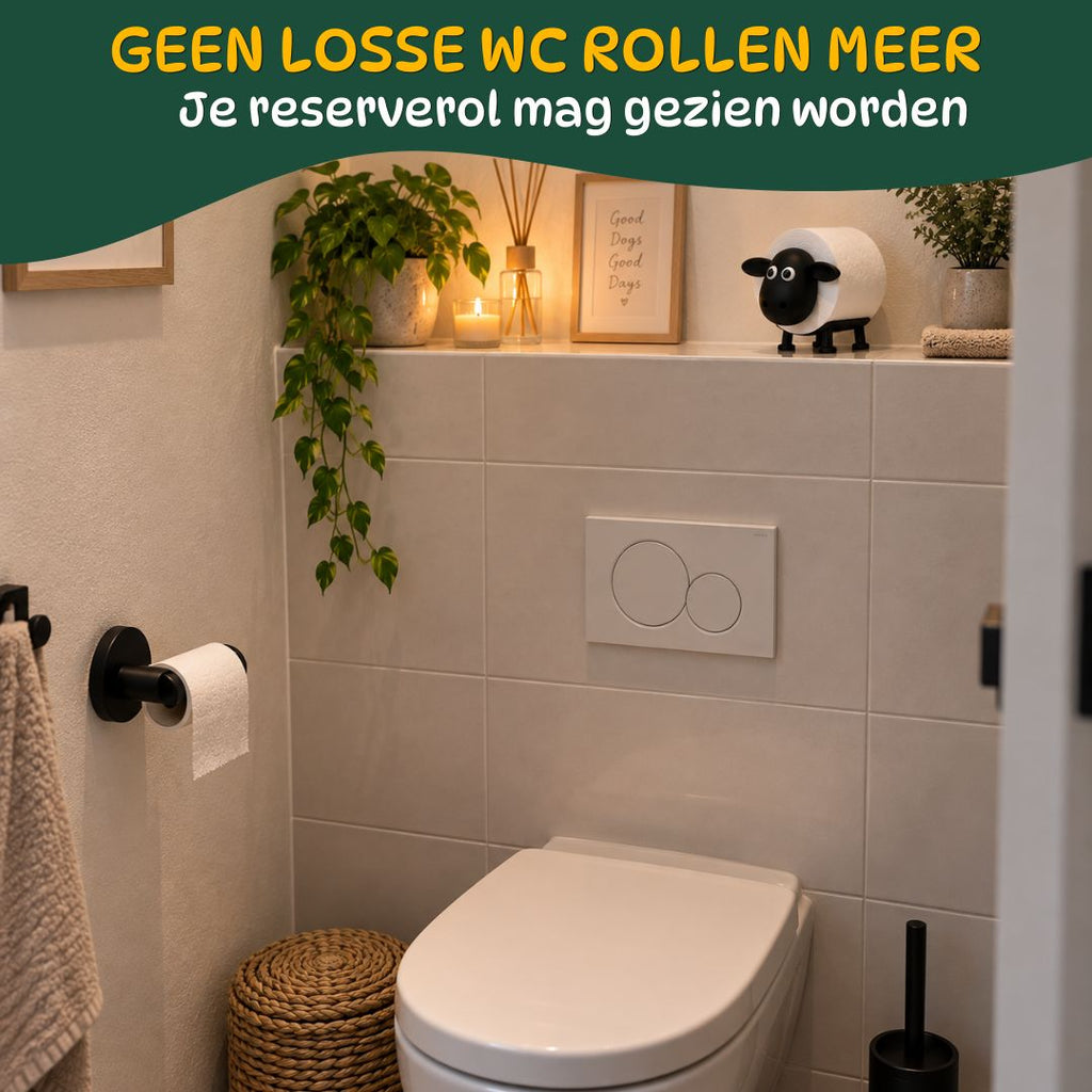 Schaap Toiletrolhouder Staand | Houder voor je Reserverol
