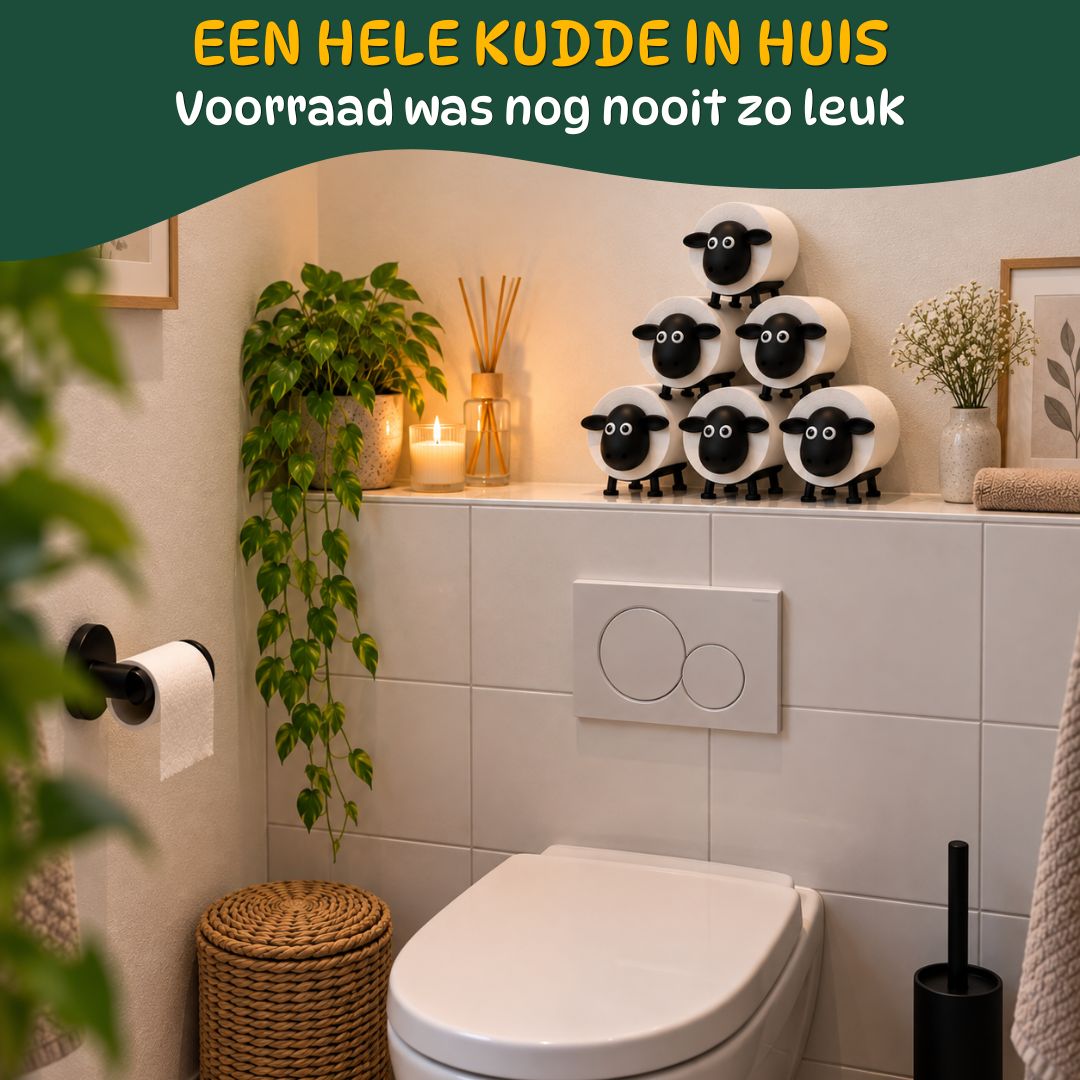 Schaap Toiletrolhouder Staand | Houder voor je Reserverol