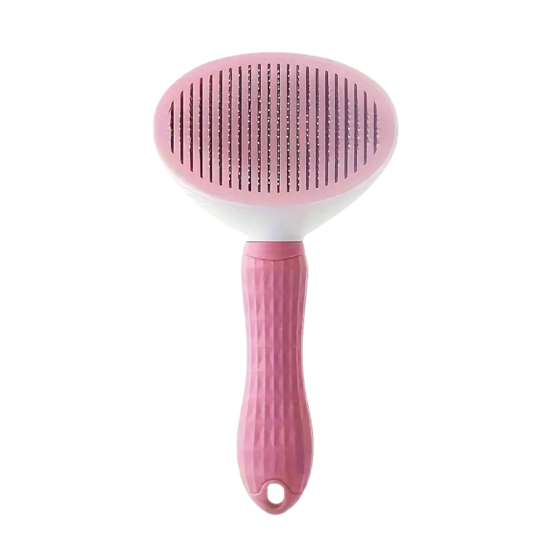 Self-cleaning slicker brush – pink