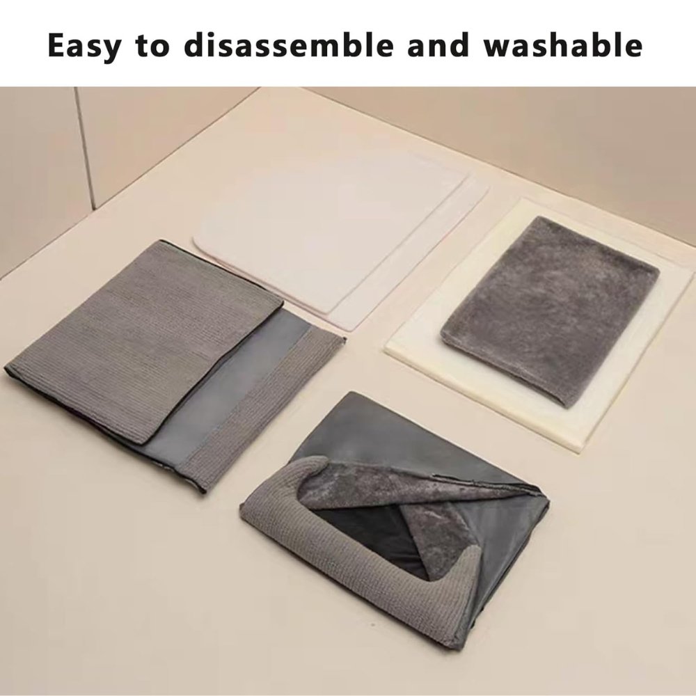 Removable, washable cave bed cover
