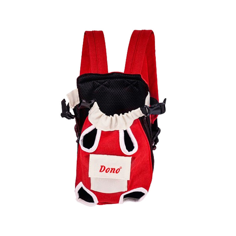 Red and white pet carrier