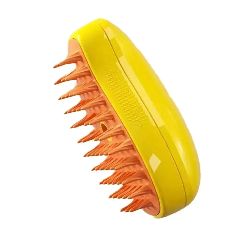Yellow steam grooming brush